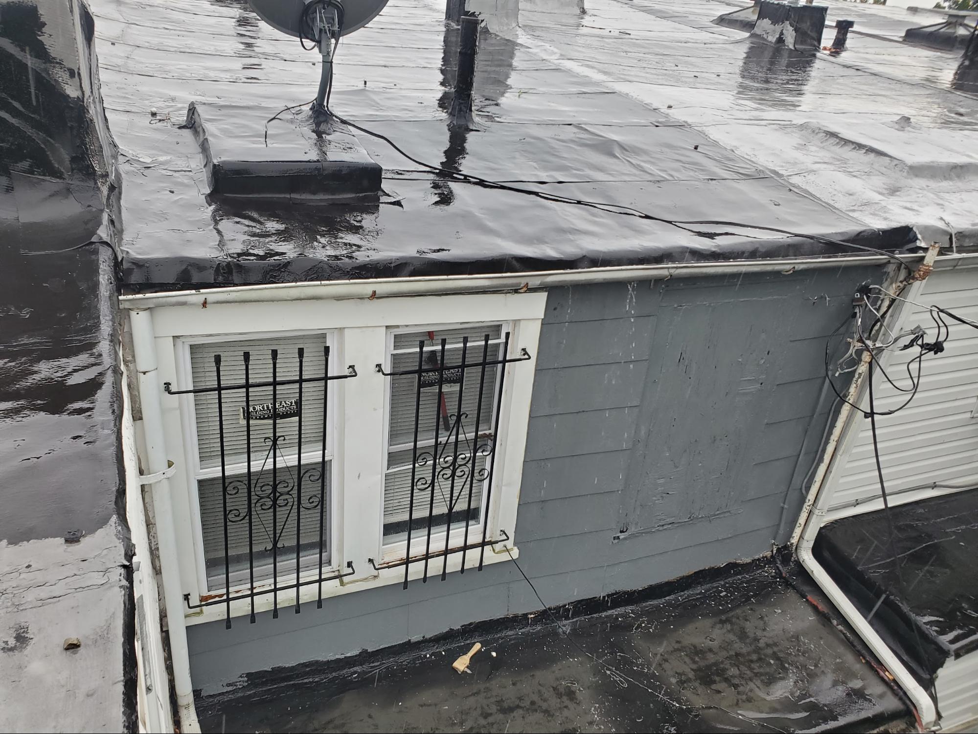 Dupont Circle flat roof leak repair with new flashing around skylight
