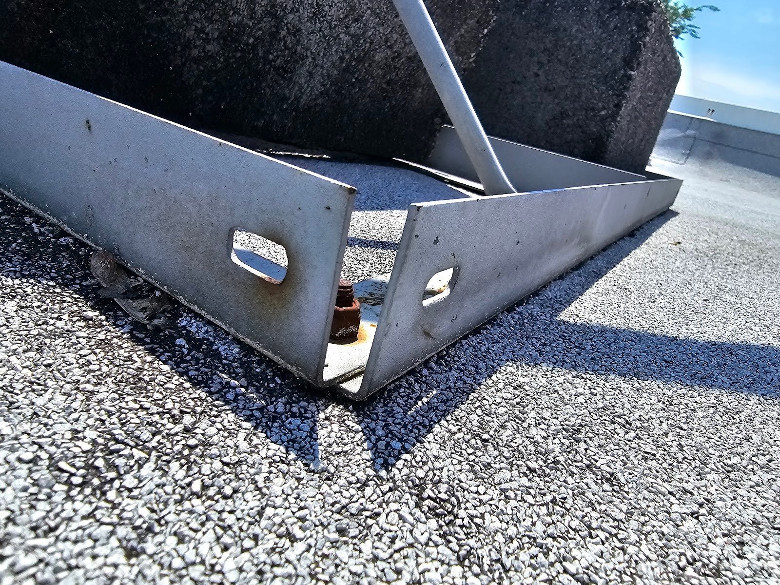 Secure Satellite Sled system for rooftops in Washington DC