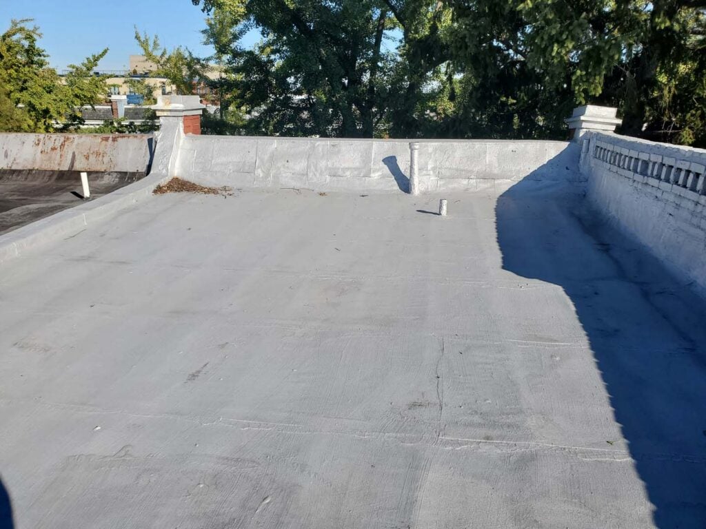 Flat roof replacement in Capitol Hill DC with TPO roofing system