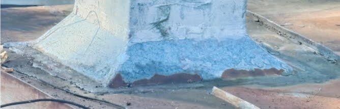 Contractor applying silicone sealant as a pitch pocket alternative