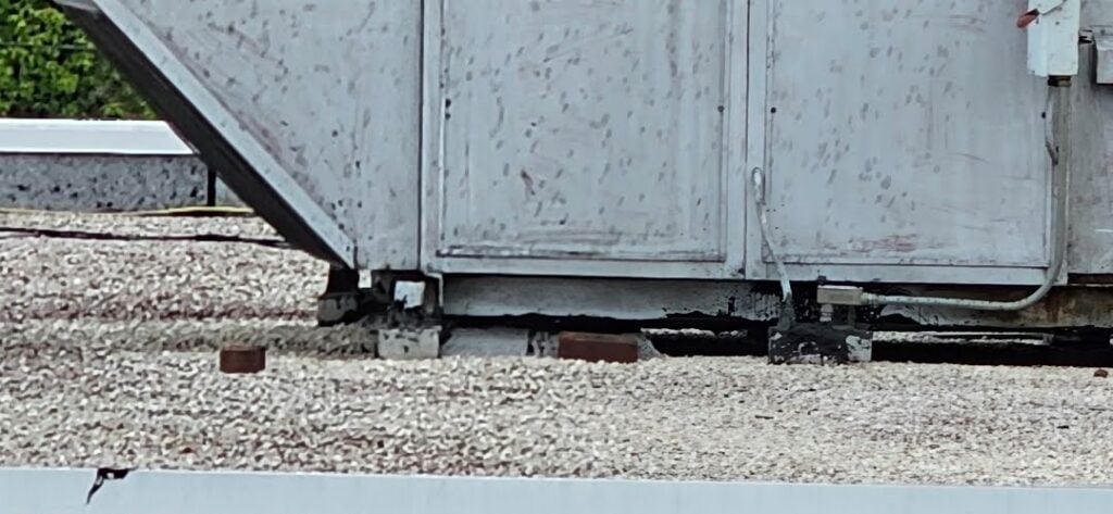 large commercial mechanical equipment on rooftop