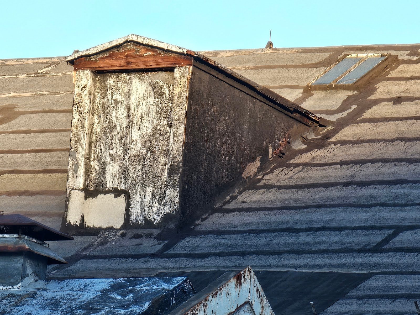 Dormers overlaid it with an aluminum paint