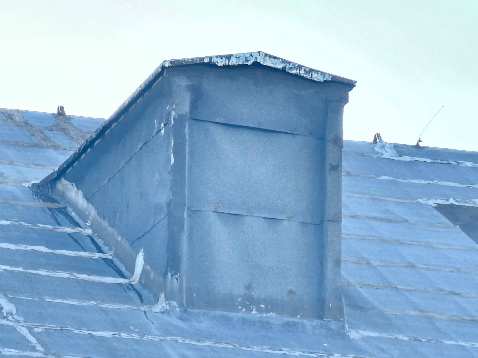 up the sides of the walls of the dormers