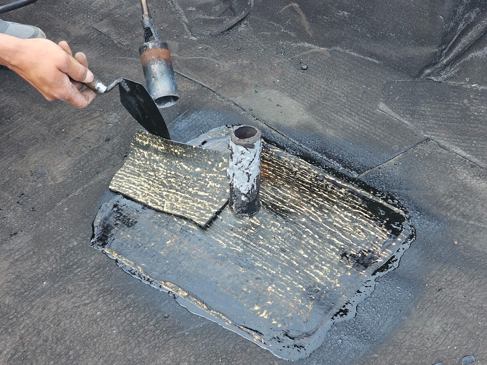 flat installation with a cutout