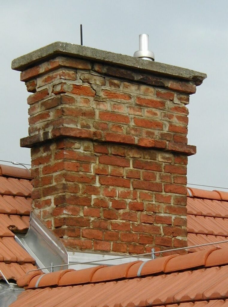 Stair-step Flashing - Part II 3 Close-up of stair-step flashing between brick courses
