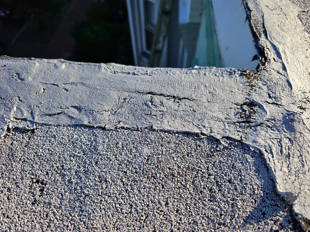Deteriorated Copings and Flashings - Part I 3 drip edge flashing with a trowel applied mastic